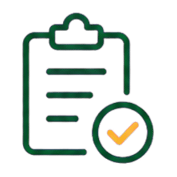 Clipboard icon - Quality, safety and continuous improvement